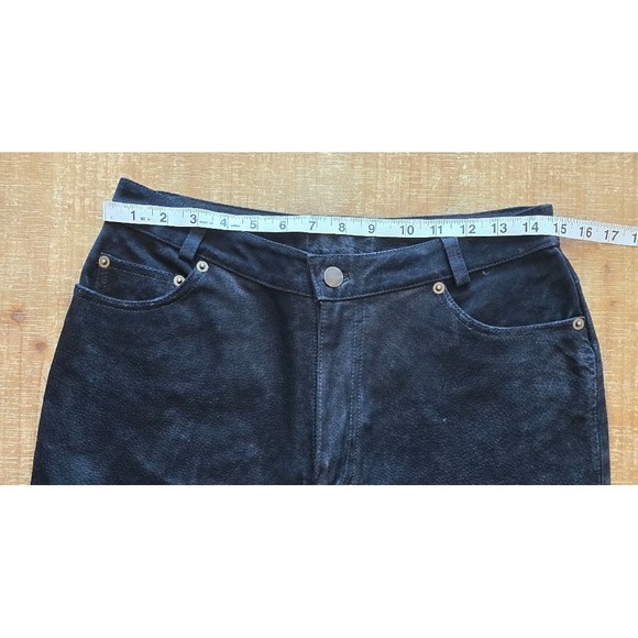 100% leather black pants / jeans. Measurements in pics soft, suede, nubuck‎ - Picture 9 of 9